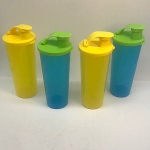 Tupperware Summer 16 oz Tumblerś  Set of 4